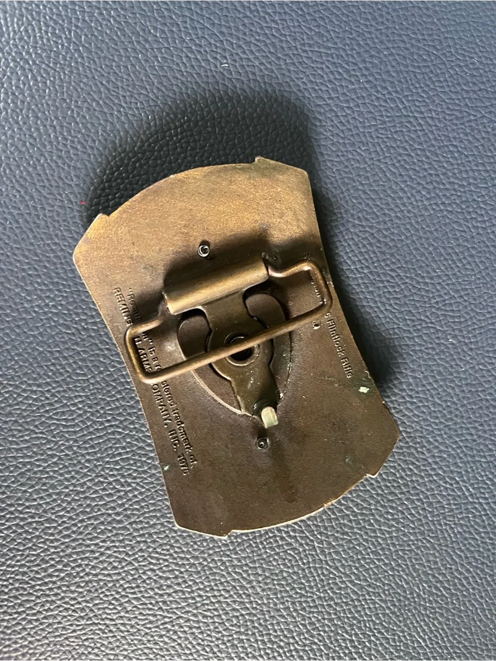 Vtg Remington 1816 Flintlock Rifle Belt Buckle 1976 Brass